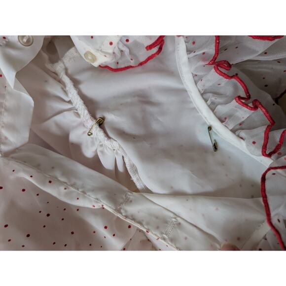 Lot of 3 Vintage 1980s Girls Dresses Sailor Ruffles Made in USA Holidays Size 2T - Picture 6 of 14